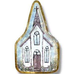 Burton + Burton Wooden Church Tray Decorative Accent